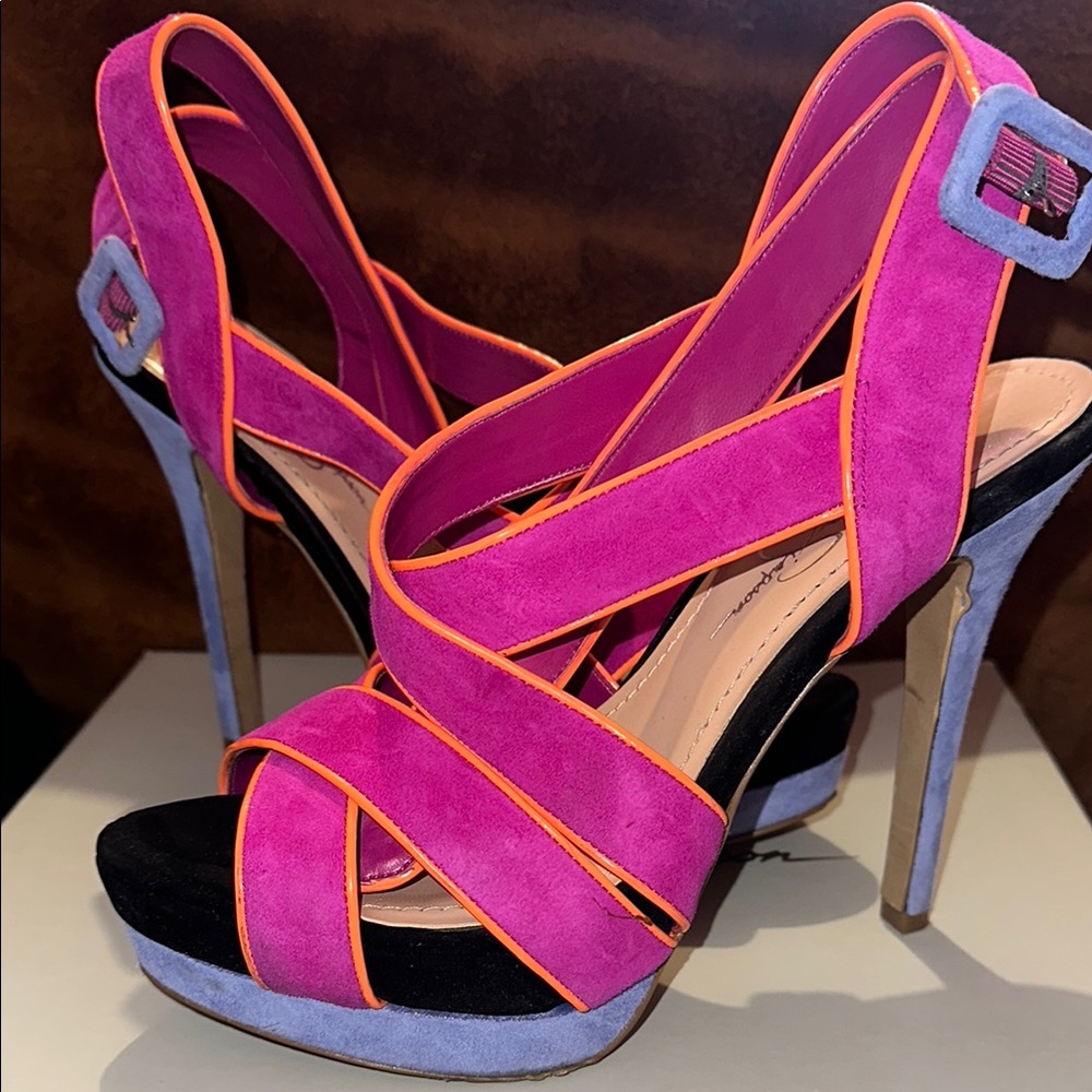 Stylish Pink and Purple Women's Heels